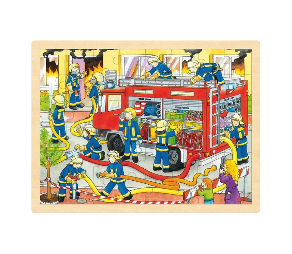 Puzzle en bois 48 pièces les pompiers