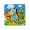 Puzzle en bois 16 pièces âne