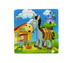 Puzzle en bois 16 pièces âne