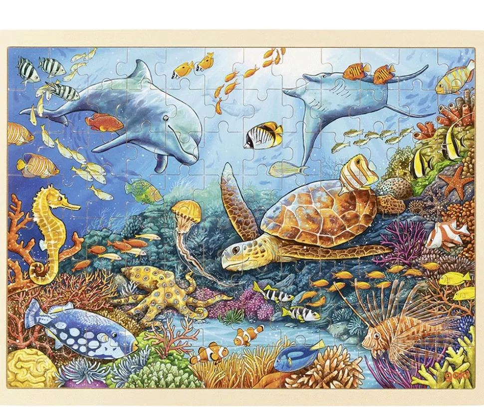 Puzzle en bois 96 pièces Océan Grande barrière de Corail