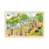 Puzzle en bois 24 pièces une journée au zoo