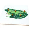 Puzzle en bois grenouille - 6 pièces à boutons à encastrer