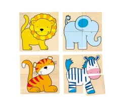 Puzzle et mémo animaux sauvages Karemo en bois