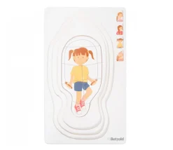 Puzzle je grandis "Fille" - 4 étages - 28 pièces en bois