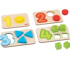 Puzzles en bois chiffres et association images