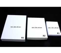 R3 Grande boite 340 x 268 x 62 mm rectangle grand format vide blanche