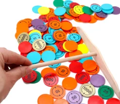 Rateau en bois ramasse jetons de jeu