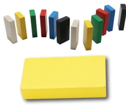 Rectangle 4 cm en bois. Domino neutre 40 x 20 x 8 mm à l'unité