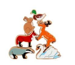 Renard en bois 96 x 72 x 25 mm