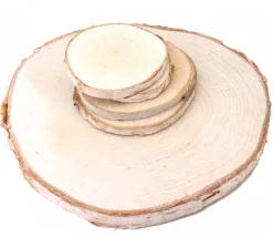 Rondelle géante en bois brut avec écorce - entre 18 et 22 cm