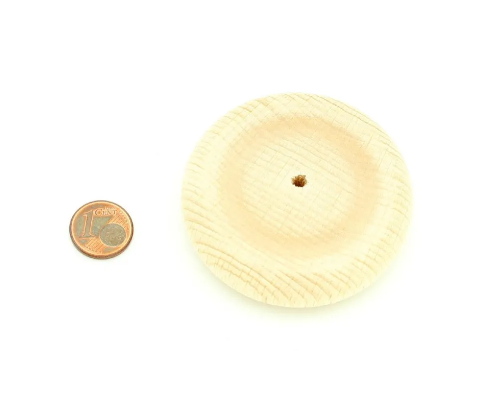 Roue bois de 6 cm trouée - 60 x 16 mm trou de 3.5 mm