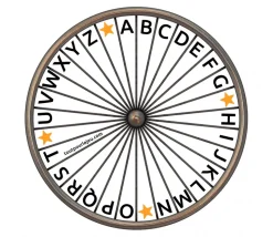 Roue des lettres de l'alphabet gratuite à imprimer à télécharger