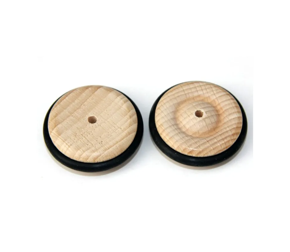 Roue en bois de 4.3 cm avec pneu caoutchouc pour construction