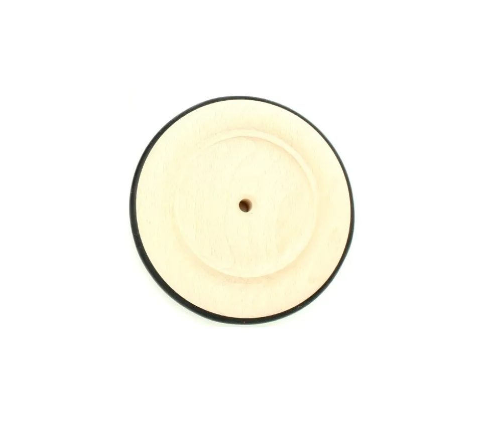 Roue en bois de 14 cm avec pneu caoutchouc pour construction