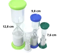 Sablier de jeu 1 minute - JAUNE - 9.8 cm MM