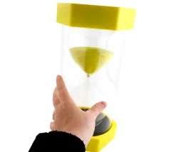 Sablier ultra lisible de 45 minutes - JAUNE - 30 cm GEANT