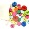 Sac 100 jetons bois numéros 1 à 1000 mise pour jeux