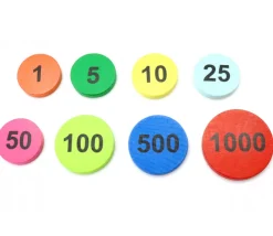 Sac 100 jetons bois numéros 1 à 1000 mise pour jeux