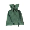 Sac 13 x 18 cm - velours épais vert avec cordon