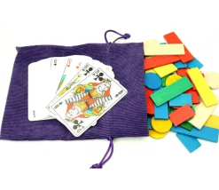 Sac 13 x 18 cm - velours épais vert avec cordon