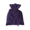 Sac 13 x 18 cm - velours épais VIOLET avec cordon