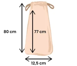 Sac 80 x 12 cm tissu coton long ++ pour accessoire de jeux