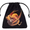 Sac de dés noir Adorable Dragon 11x10 cm