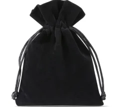 Sac noir 13 x 10 cm effet soyeux
