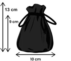 Sac noir 13 x 10 cm effet soyeux