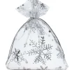 Sac organzine flocon 9 x 12 cm