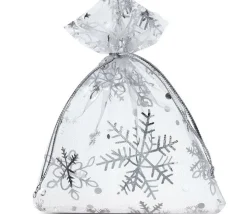 Sac organzine flocon 9 x 12 cm