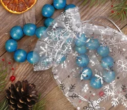 Sac organzine flocon 9 x 12 cm