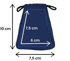 Sac suédine 85 x 70 mm BLEU modèle 0