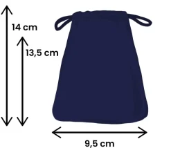 Sac suedine 95 x 140 mm modèle 1 bleu nuit