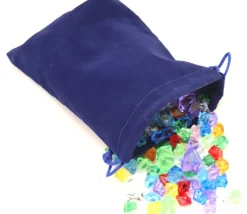 Sac suedine 125 x 175 mm modèle 2 bleu