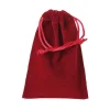 Sac suedine 95 x 140 mm modèle 1 rouge bordeaux