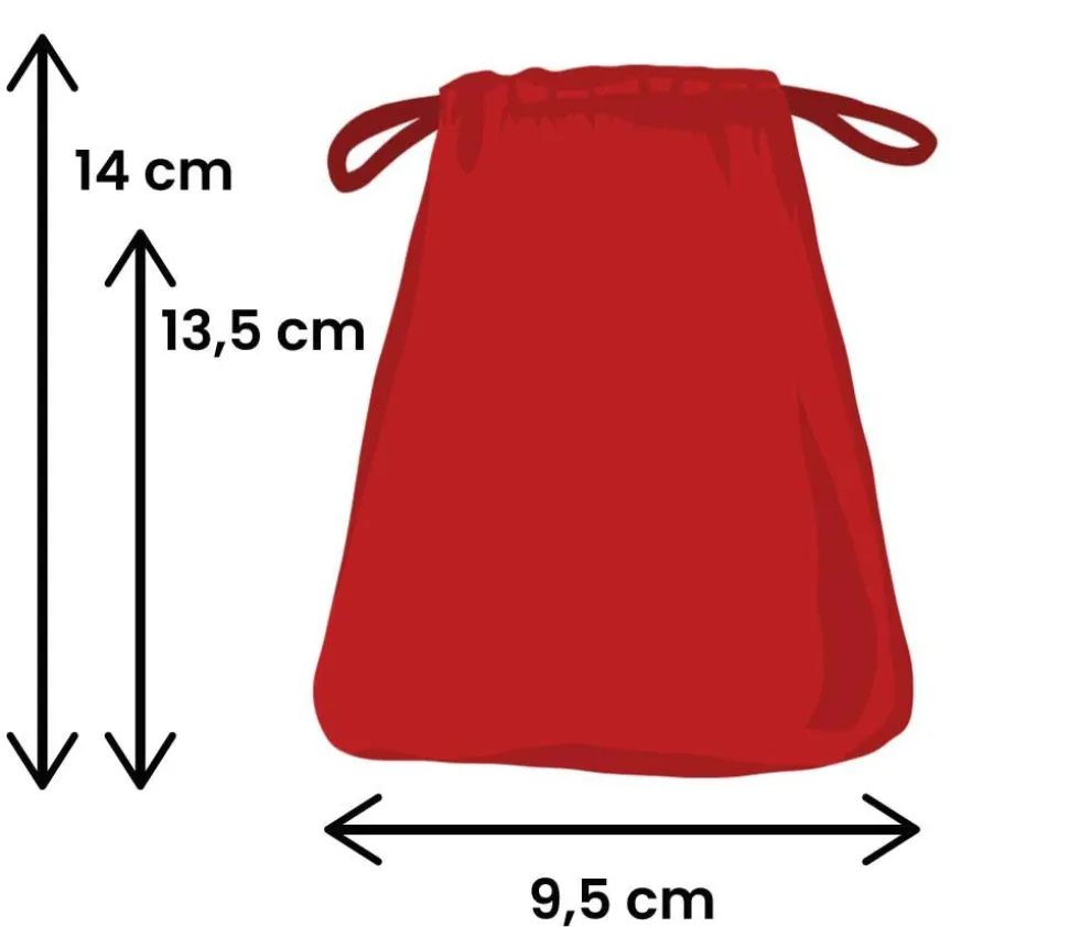 Sac suedine 95 x 140 mm modèle 1 rouge bordeaux