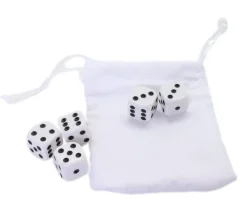 Sac tissu blanc de 9 x 8 cm avec cordon serrage - style velours