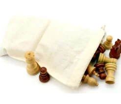 Sac tissu coton pour pions de jeux 28 x 18 cm