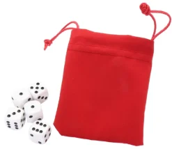 Sac tissu rouge 9 x 8 cm avec cordelette - style velours