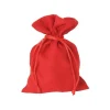 Sac velours 17 x 12 cm rouge avec cordon