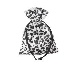 Sac velours effet vache 17 x 12 cm tacheté noir