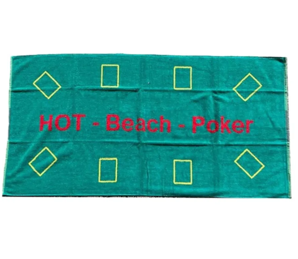 Serviette de page Tapis de Poker en tissu éponge 140 x 70 cm