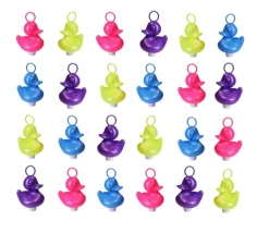 Set 24 Canards flottants 15 cm pour jeu pêche aux canards