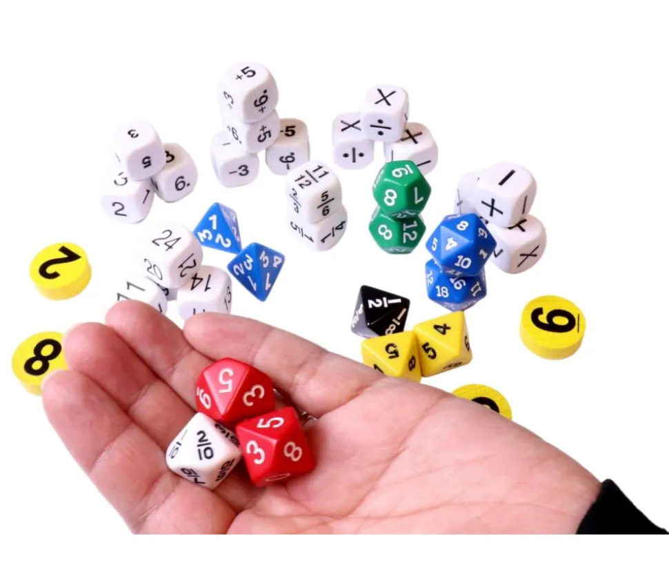 Set 31 dés mathématiques pour école