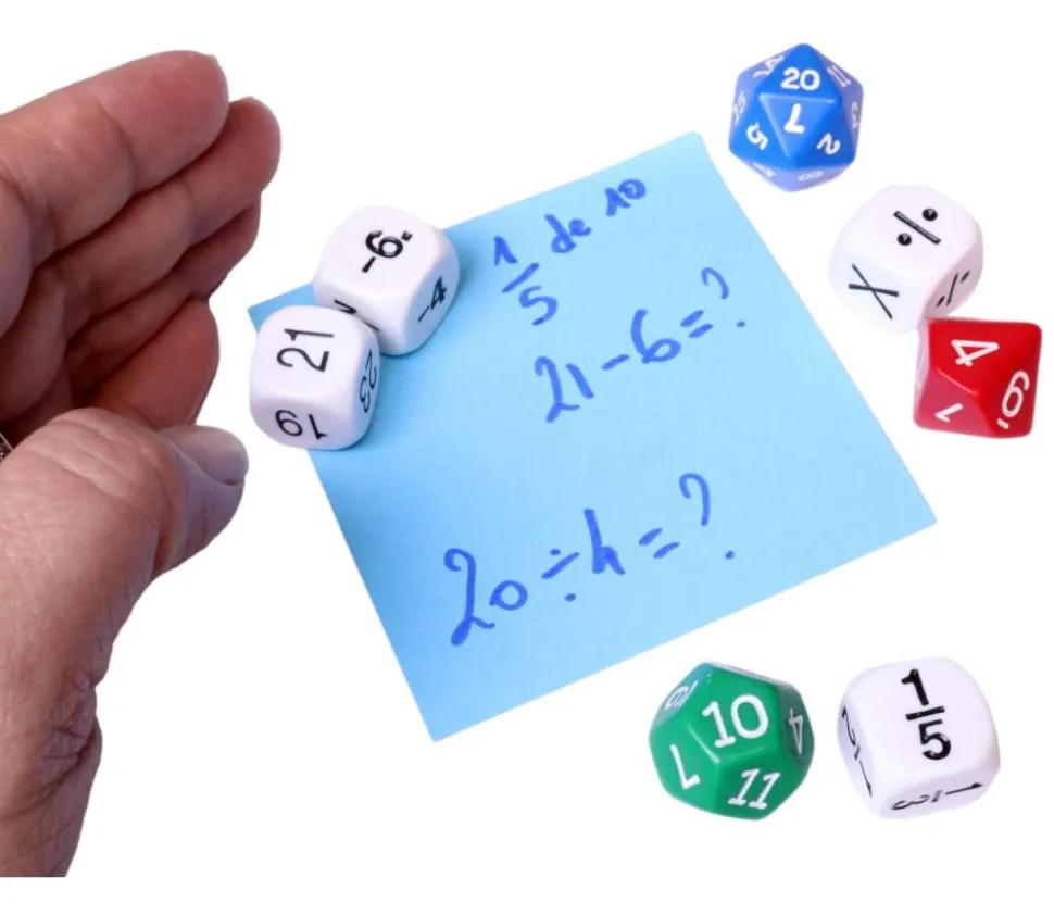 Set 31 dés mathématiques pour école