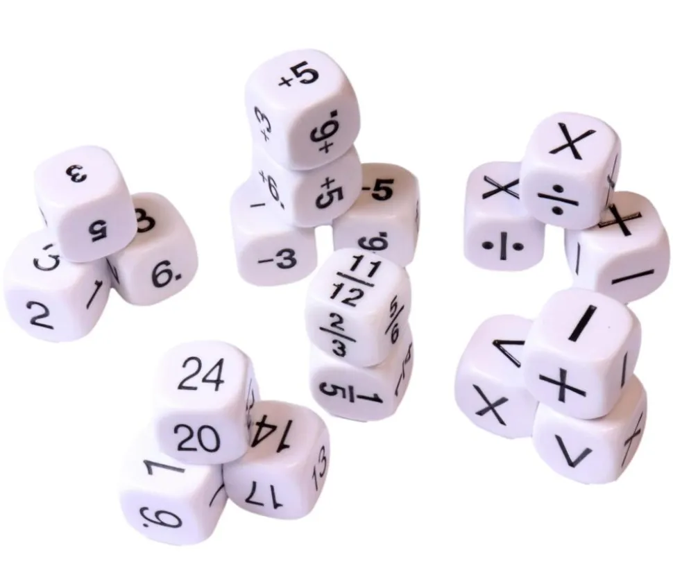 Set 31 dés mathématiques pour école
