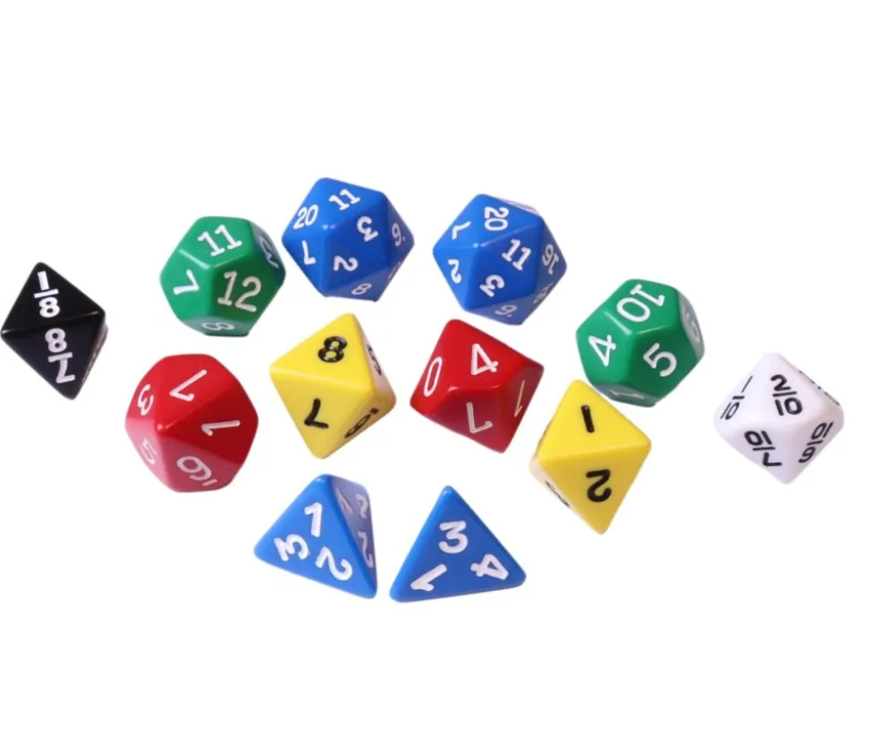 Set 31 dés mathématiques pour école