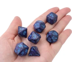 Set 7 dés multi-faces Speckled bleu Cobalt Chessex