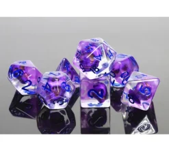 Set 7 dés multi-faces turquoise - Treasure